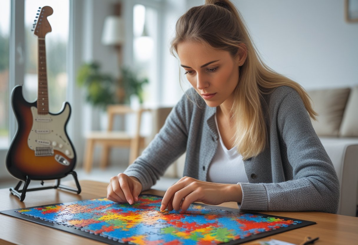 Hvordan puslespil kan forbedre din koncentration nar du laerer elektrisk guitar til begyndere